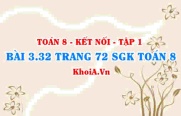 Bài 3.32 trang 72 SGK Toán 8 tập 1 Kết nối tri thức